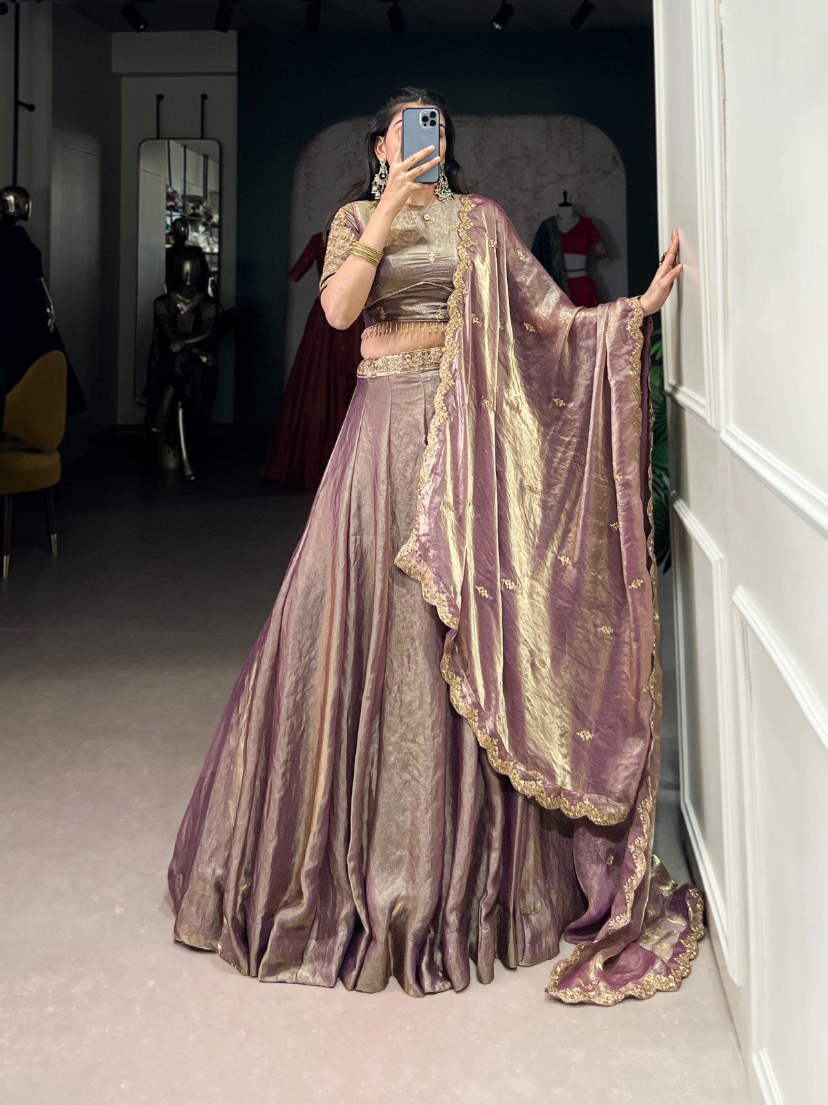 this dreamy pastel lehenga choli with gold lace is your perfect pick for an elegant festive look this dreamy pastel lehenga choli with gold lace is your perfect pick for an elegant festive look