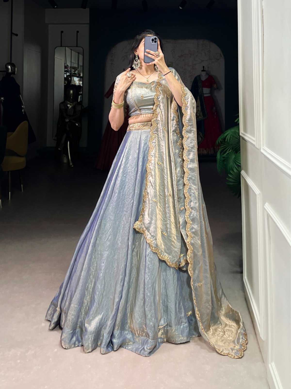this dreamy pastel lehenga choli with gold lace is your perfect pick for an elegant festive look this dreamy pastel lehenga choli with gold lace is your perfect pick for an elegant festive look