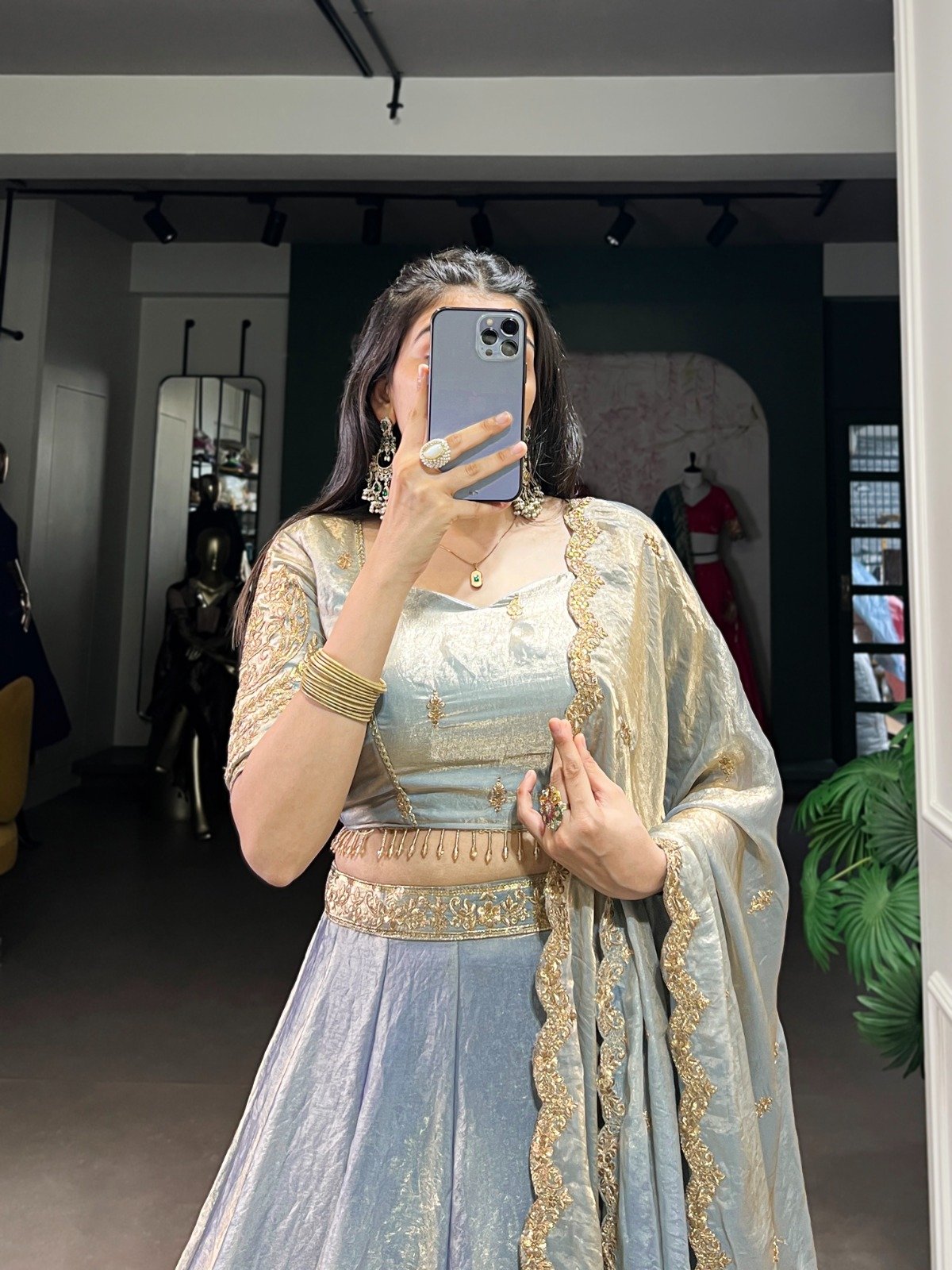 this dreamy pastel lehenga choli with gold lace is your perfect pick for an elegant festive look this dreamy pastel lehenga choli with gold lace is your perfect pick for an elegant festive look
