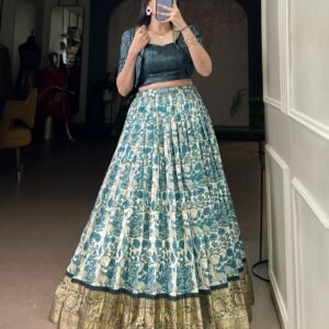 when tradition meets style feel like royalty in this handcrafted tasar silk lehenga choli