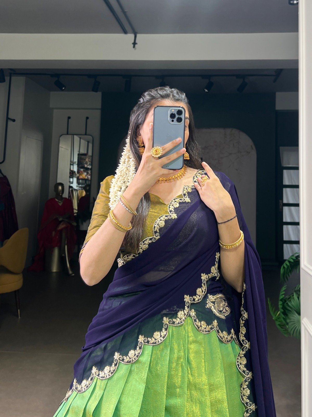 celebrate your special moments in a kanchipuram silk lehenga, woven with stunning zari details that add a royal touch to your look. celebrate your special moments in a kanchipuram silk lehenga, woven with stunning zari details that add a royal touch to your look.