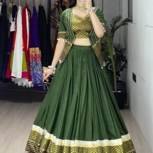 rayon cotton with silk chaniya choli n koti*