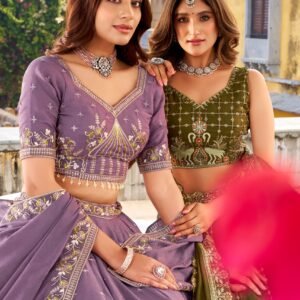 from ceremonial moments to joyful festivities, this bridesmaid lehenga choli stands out with its delicate embellishments and sophisticated finish