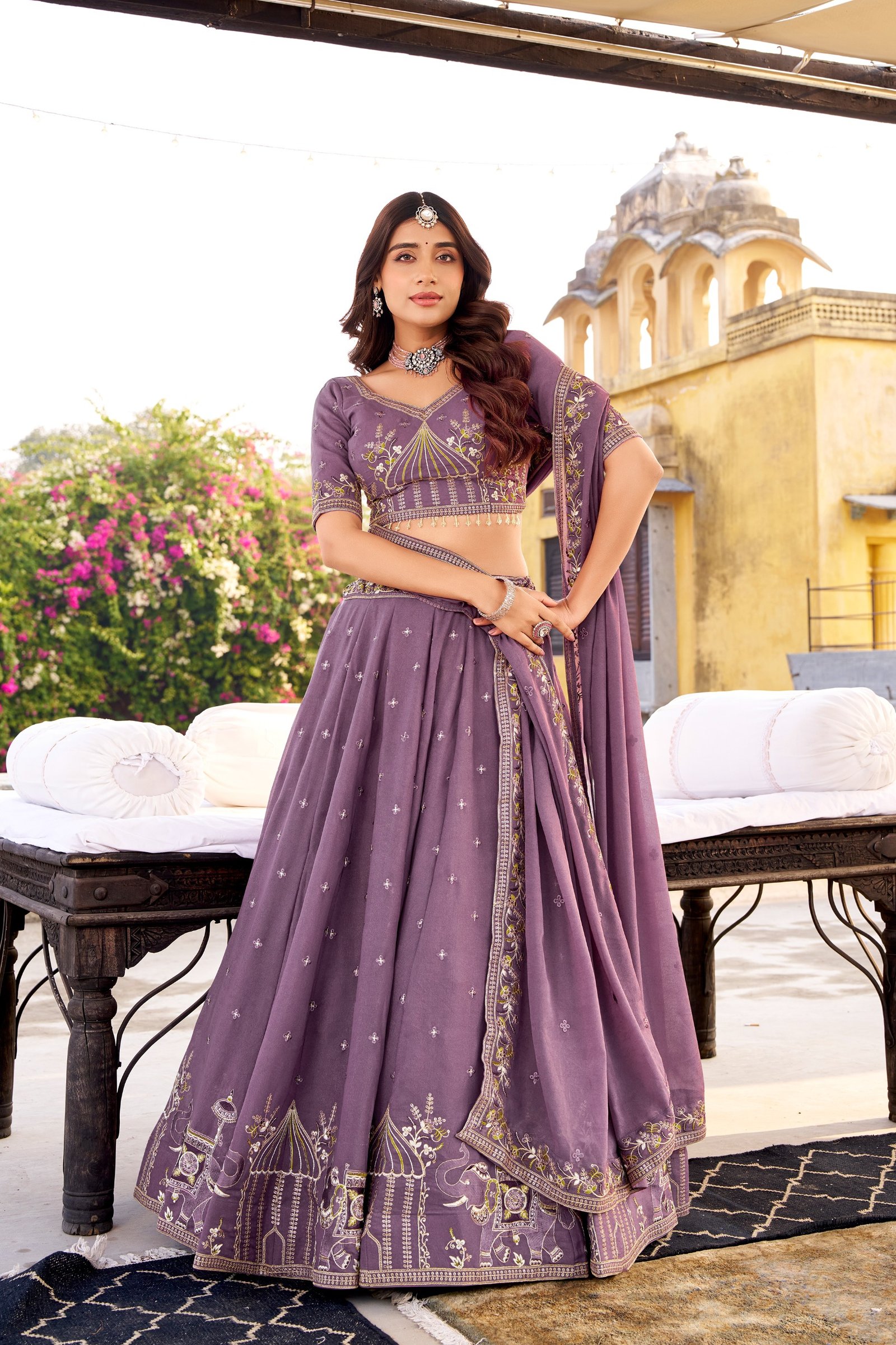 from ceremonial moments to joyful festivities, this bridesmaid lehenga choli stands out with its delicate embellishments and sophisticated finish from ceremonial moments to joyful festivities, this bridesmaid lehenga choli stands out with its delicate embellishments and sophisticated finish