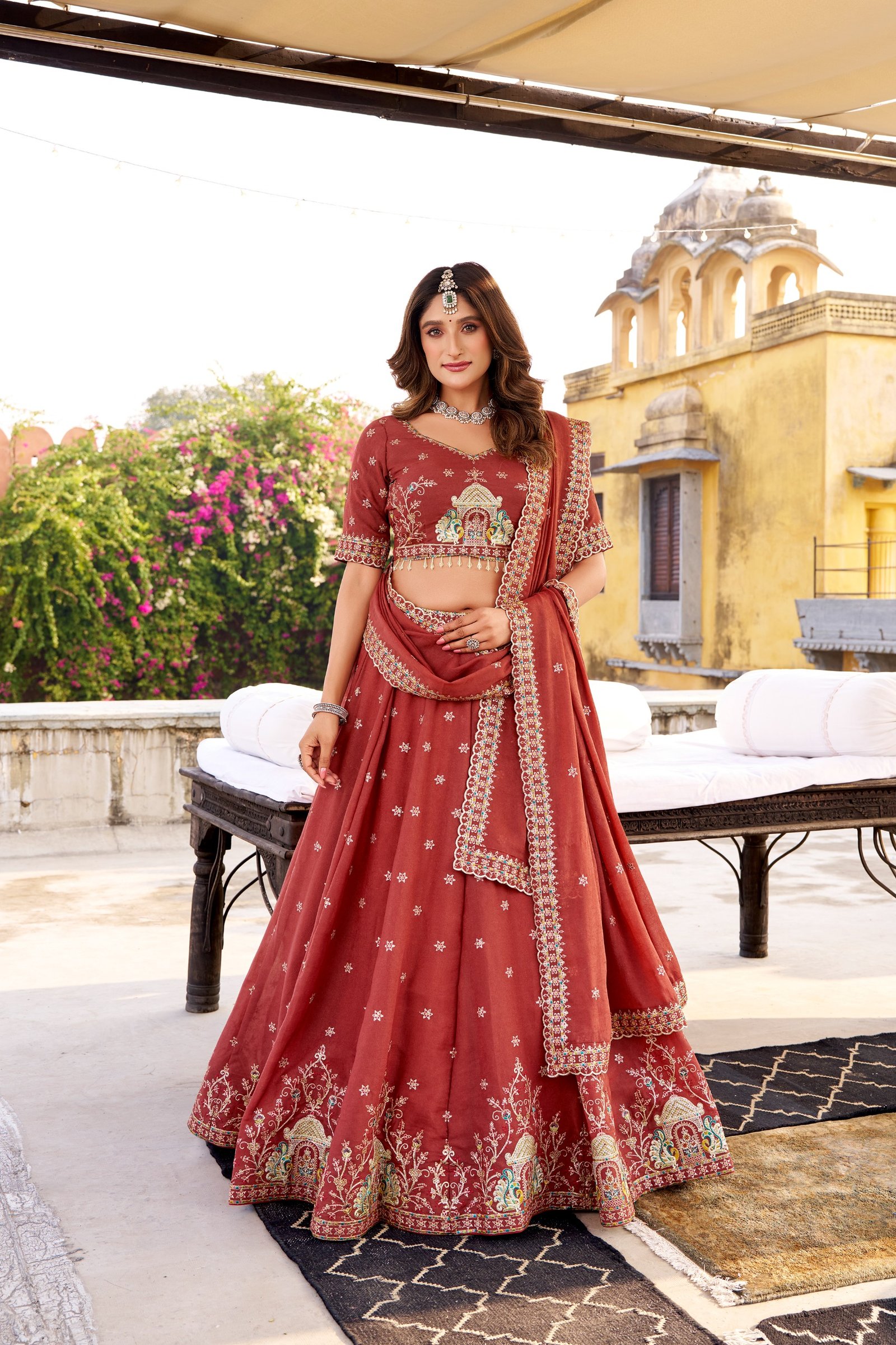 from ceremonial moments to joyful festivities, this bridesmaid lehenga choli stands out with its delicate embellishments and sophisticated finish from ceremonial moments to joyful festivities, this bridesmaid lehenga choli stands out with its delicate embellishments and sophisticated finish