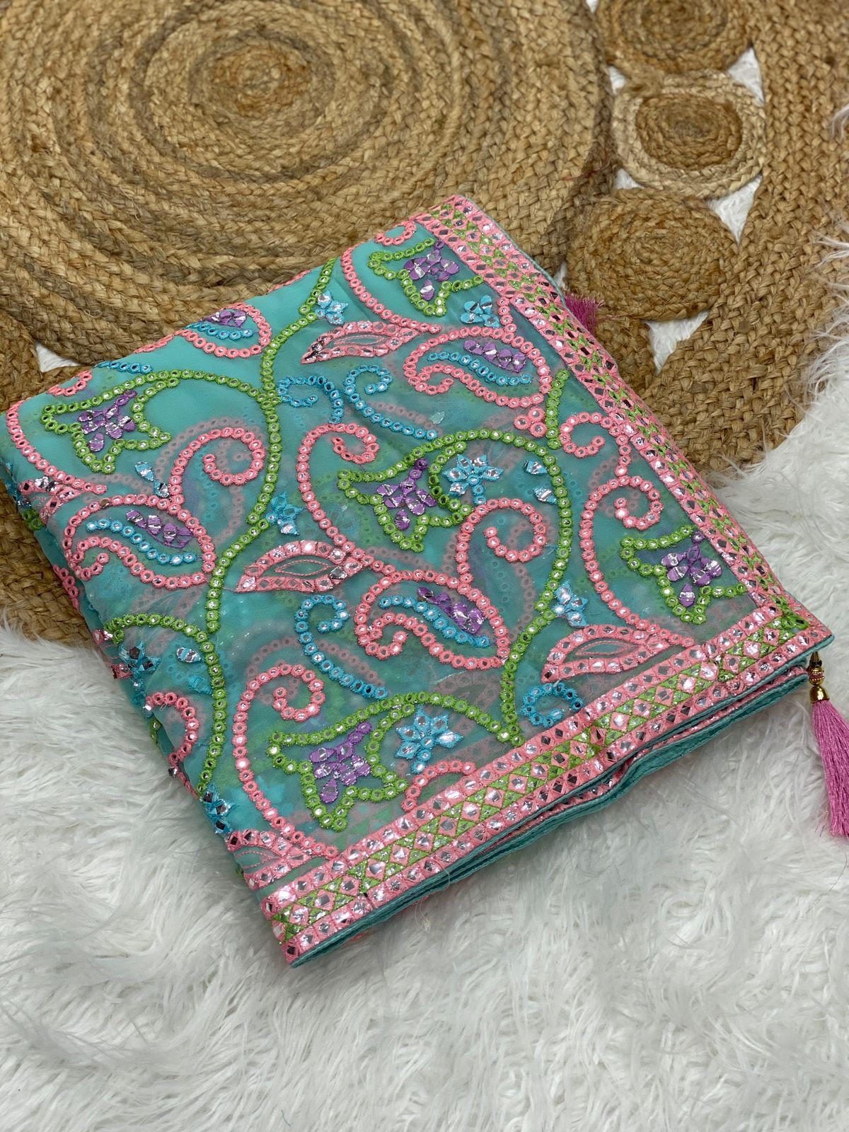 Home saree: soft georgette