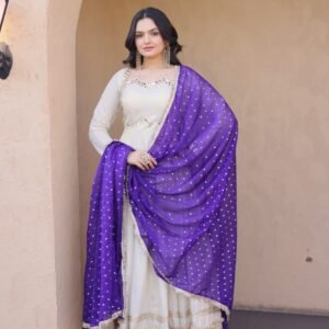 gown with dupatta collections