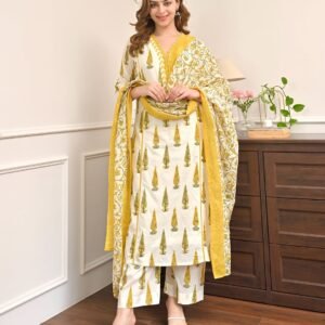 jaipuri cotton suit set, crafted in premium 60x60 soft cotton fabric for all day comfort.