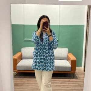 college wear designer collection of short kurtis