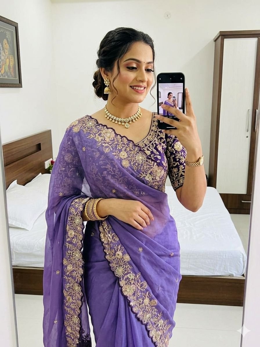 saree: pure star georgette sequence work saree with amazing 3 mm c pallu sequence work with cut work border saree: pure star georgette sequence work saree with amazing 3 mm c pallu sequence work with cut work border