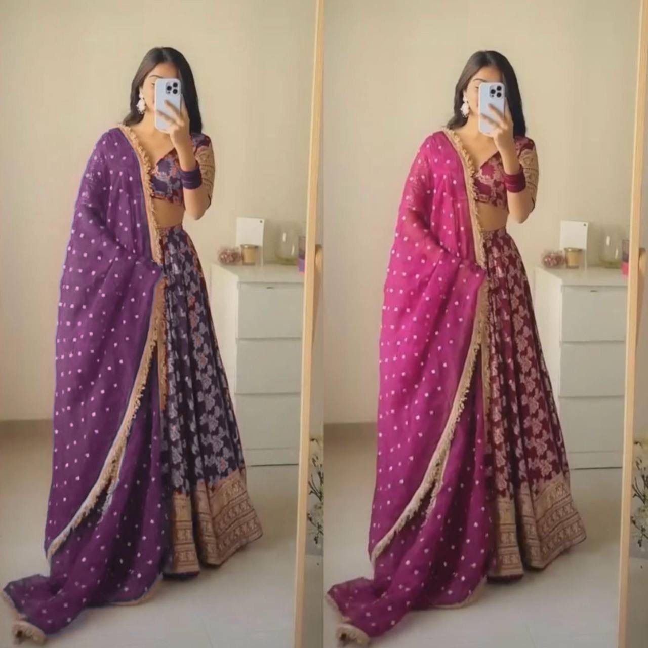 lehenga foux gorgette seuqnce with fourside fancy lace border lehenga foux gorgette seuqnce with fourside fancy lace border
