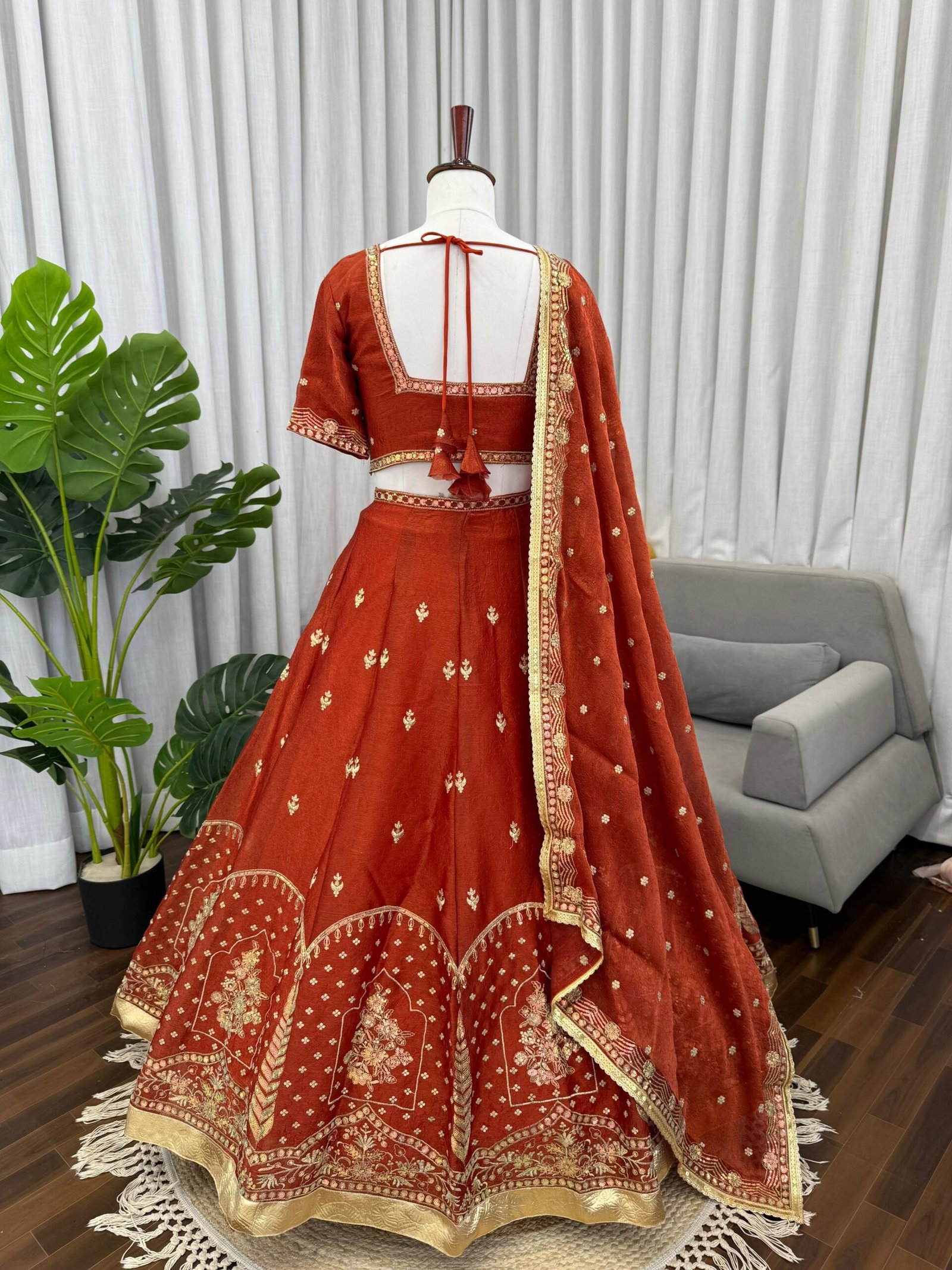 lehenga krishma silk work thread with sequnce lehenga krishma silk work thread with sequnce