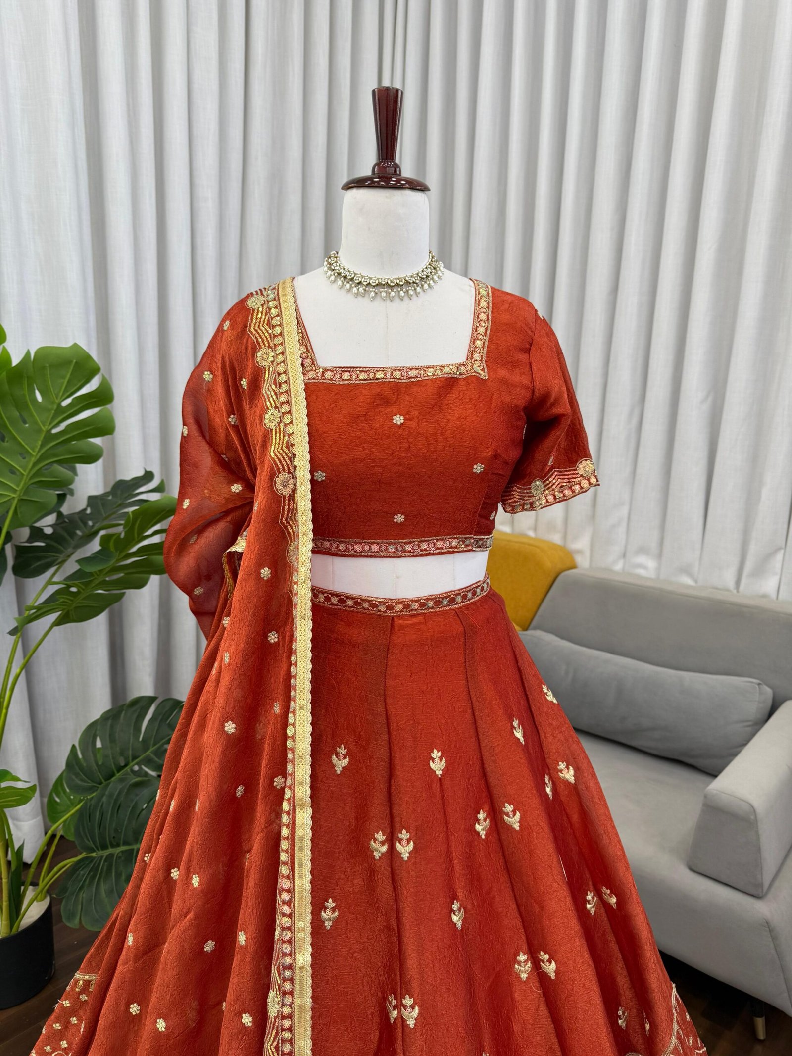 lehenga krishma silk work thread with sequnce lehenga krishma silk work thread with sequnce