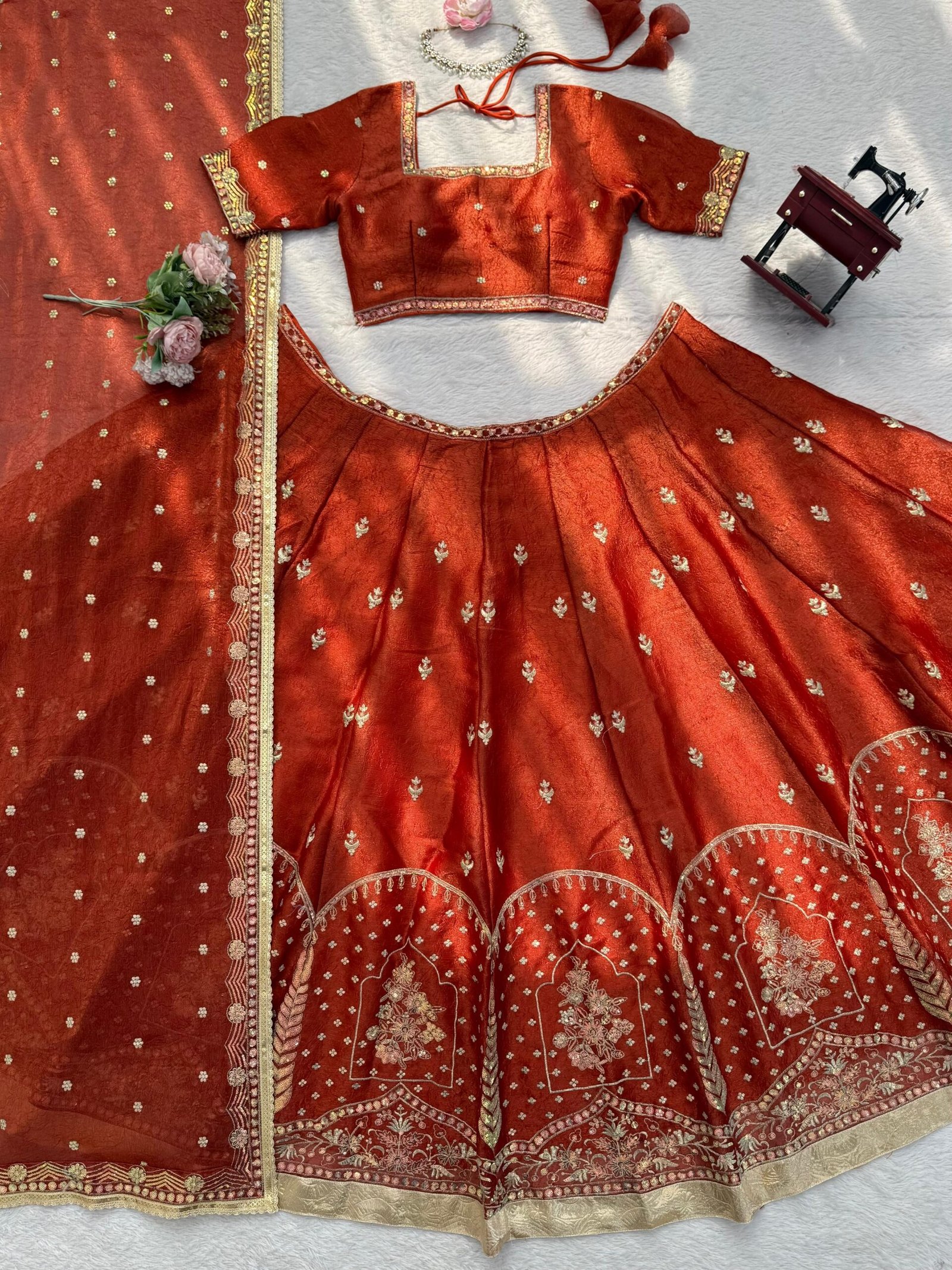 lehenga krishma silk work thread with sequnce lehenga krishma silk work thread with sequnce