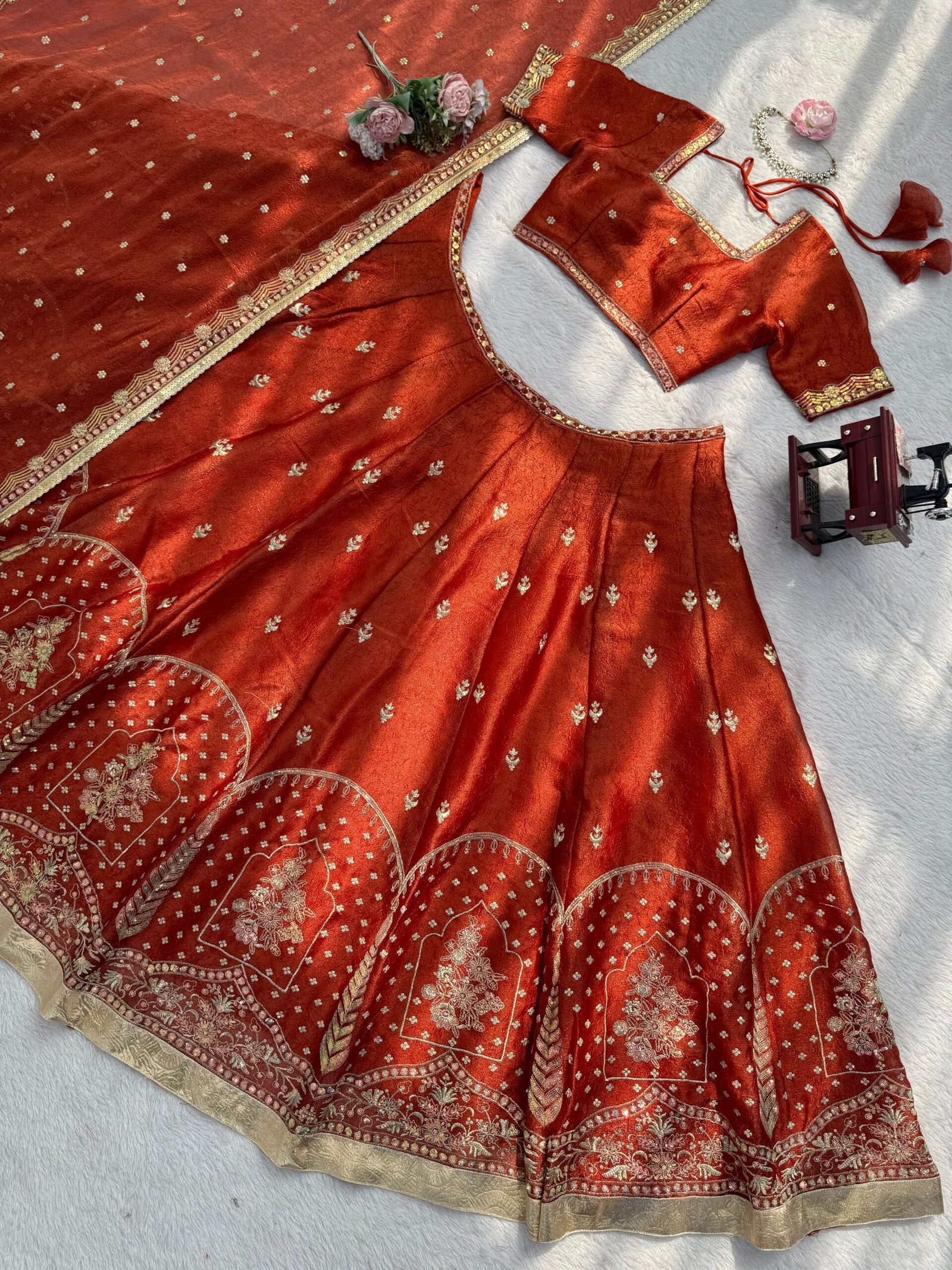 lehenga krishma silk work thread with sequnce lehenga krishma silk work thread with sequnce