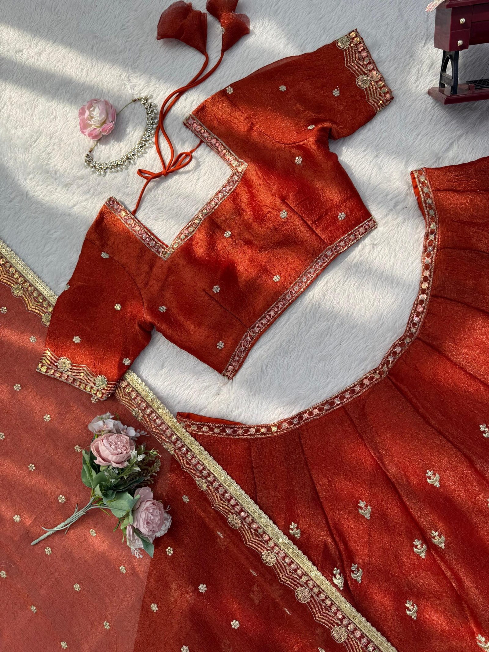 lehenga krishma silk work thread with sequnce lehenga krishma silk work thread with sequnce