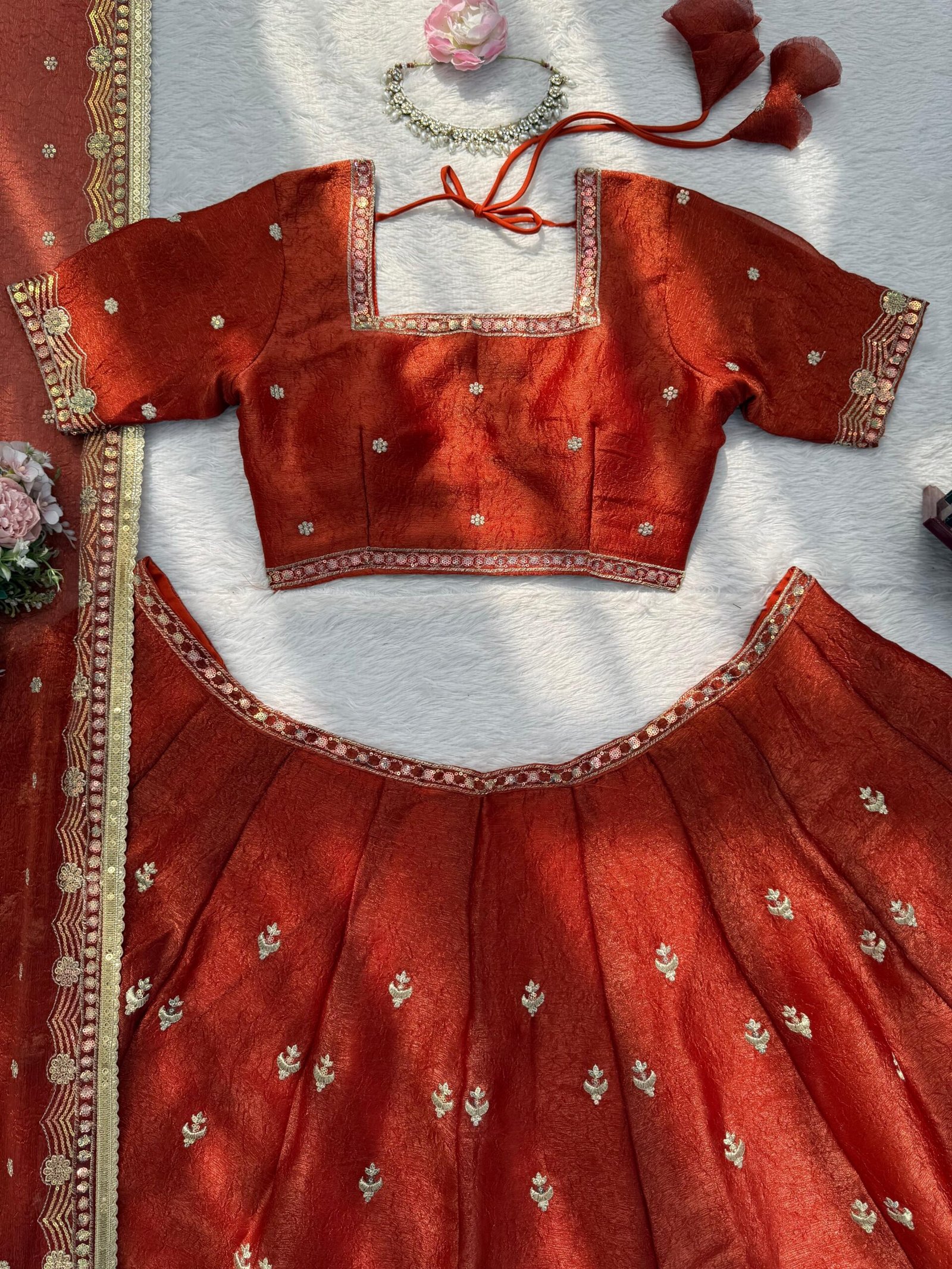 lehenga krishma silk work thread with sequnce lehenga krishma silk work thread with sequnce