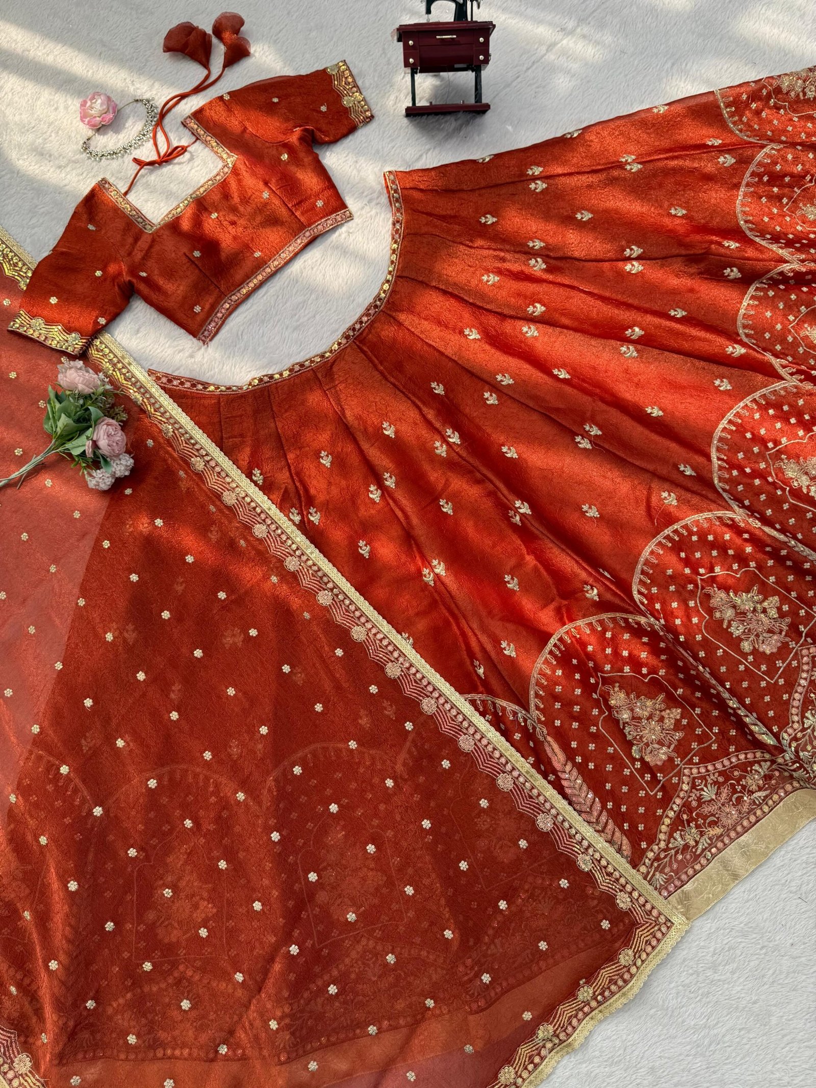 lehenga krishma silk work thread with sequnce lehenga krishma silk work thread with sequnce
