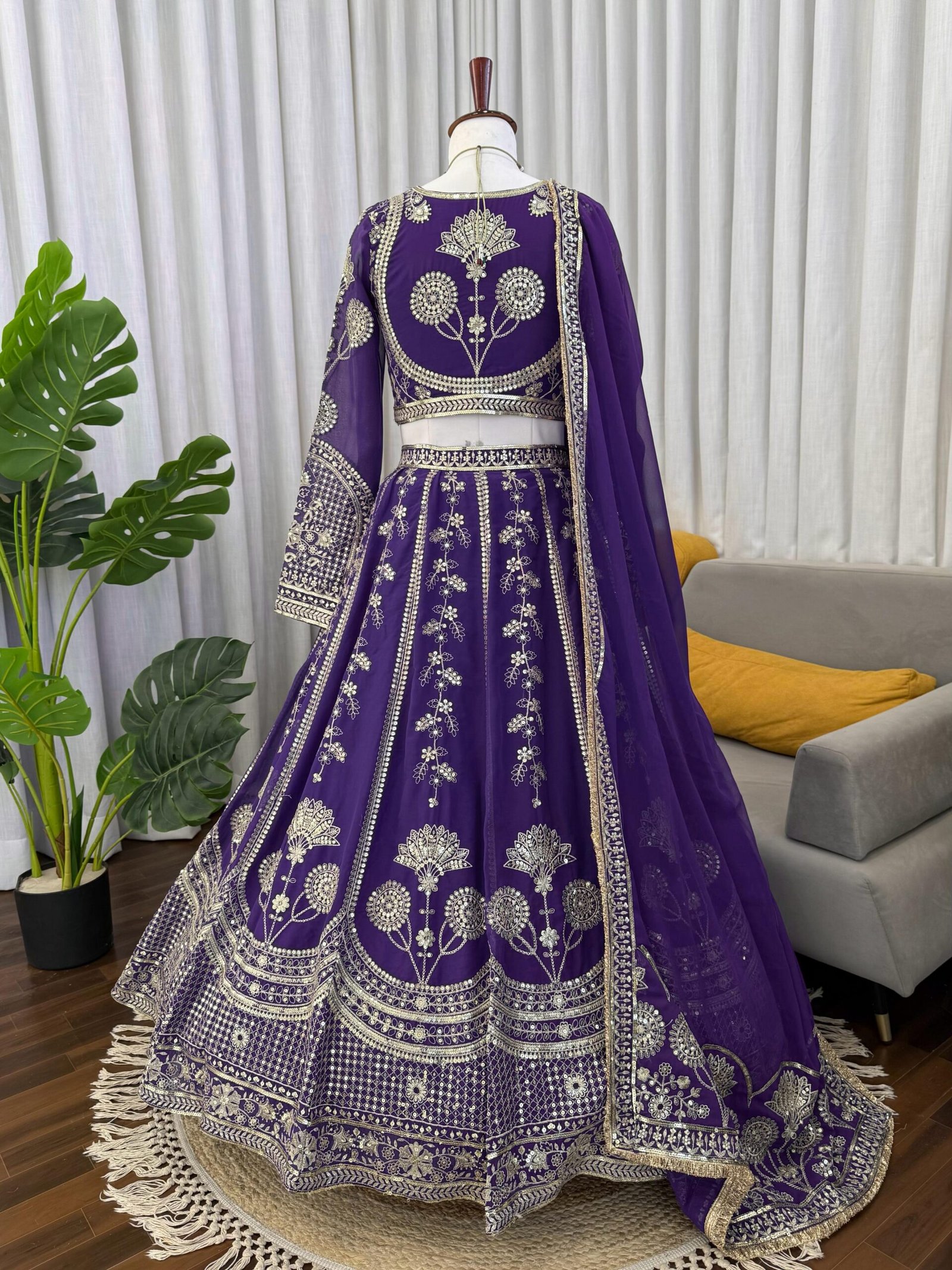 premium designer foux georgette thread with sequence lehenga premium designer foux georgette thread with sequence lehenga
