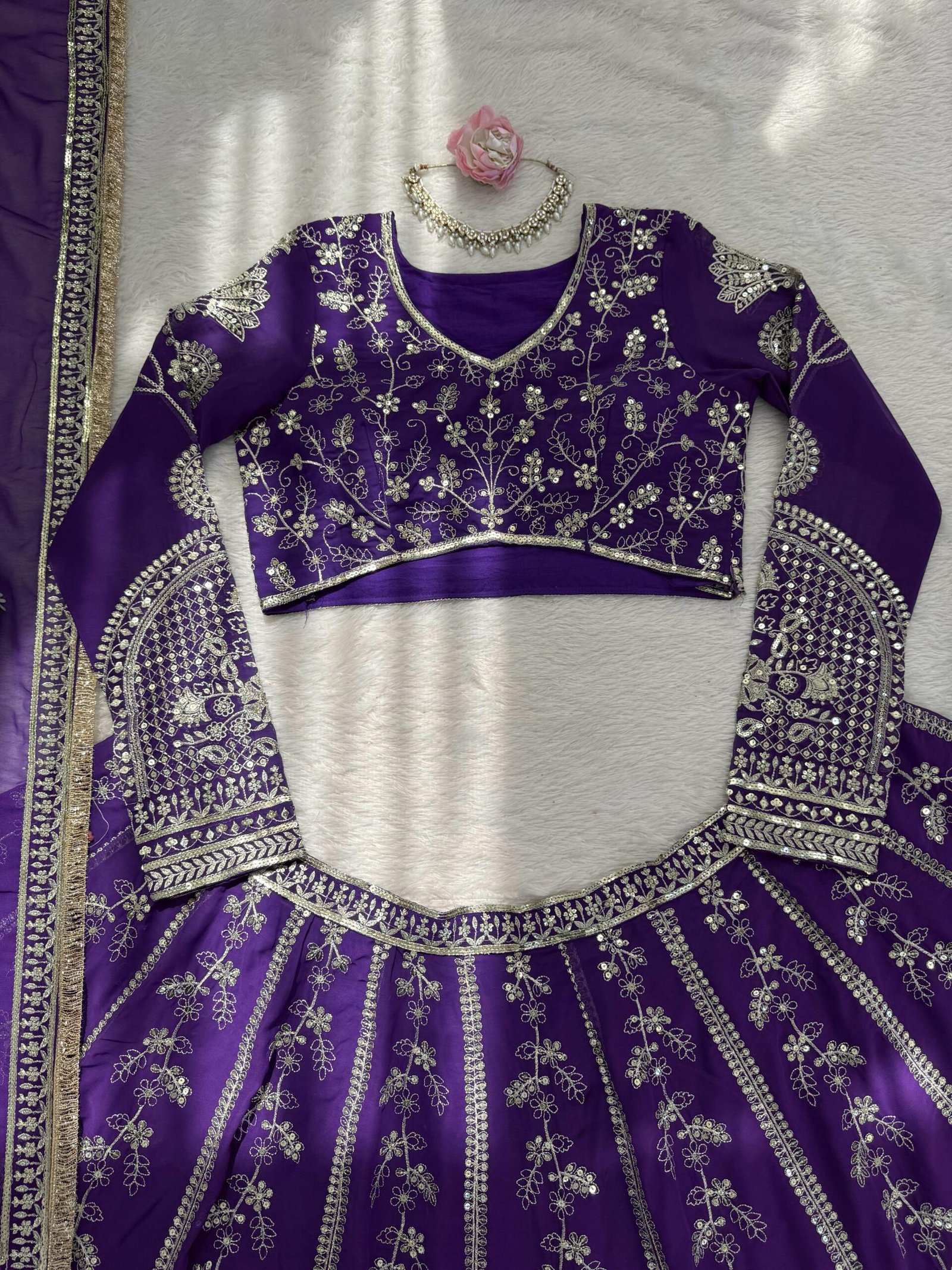 premium designer foux georgette thread with sequence lehenga premium designer foux georgette thread with sequence lehenga