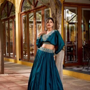 vichitra silk co ord set lehenga offers a timeless ethnic look.