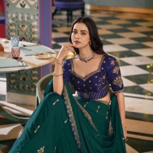 rangoli silk fabric is a stylish synthetic silk like fabric that gives a rich, traditional, and festive royal look without being too heavy
