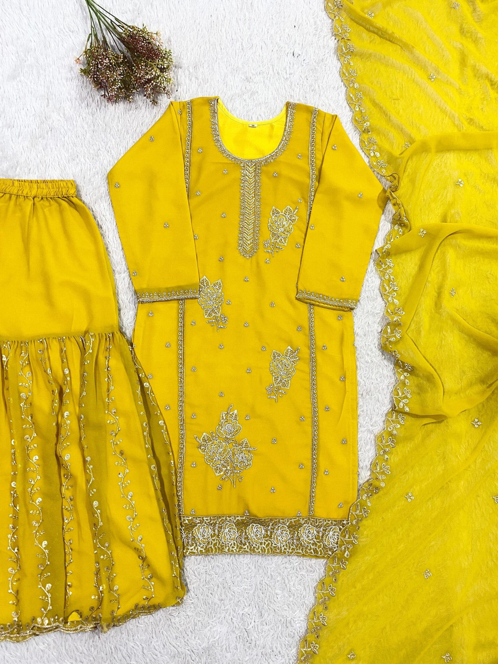 gharara pair sequence embroidery work gharara pair sequence embroidery work