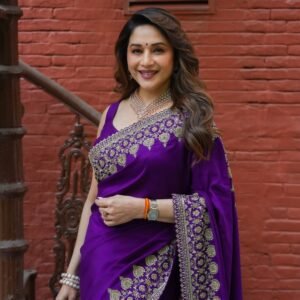 elegant soft rangoli silk saree with beautiful sequence & zari embroidery work