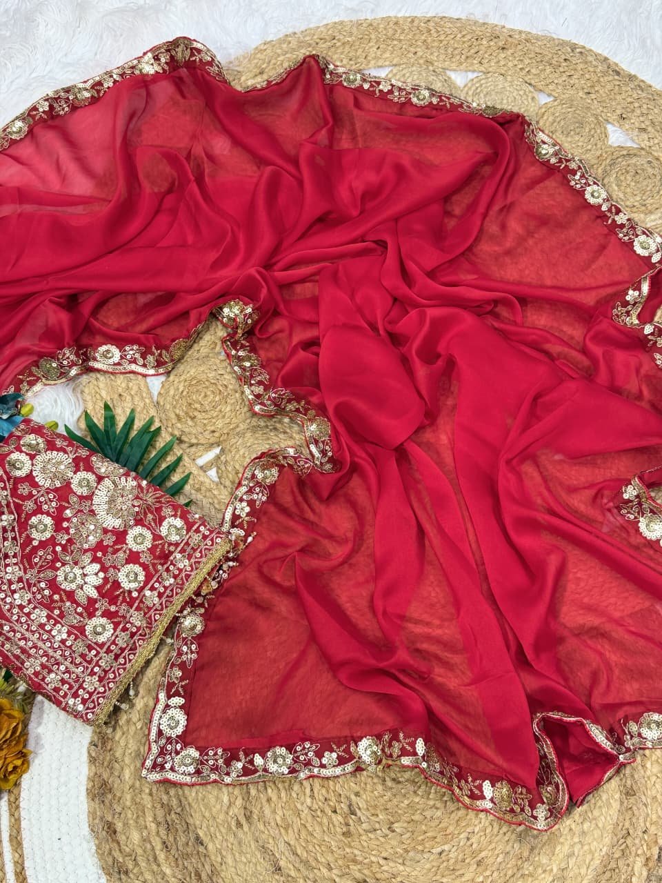 saree beautiful sequence embroidery work lace border soft rangoli silk saree beautiful sequence embroidery work lace border soft rangoli silk
