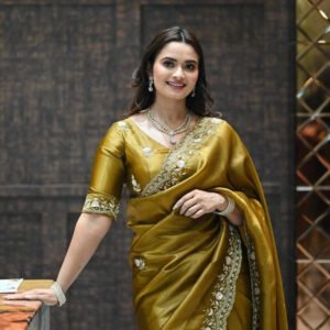 bridal saree collection fancy zari & sequnce work hevy fandy sattin silk
