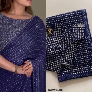 full saree of heavy quality faux georgette
