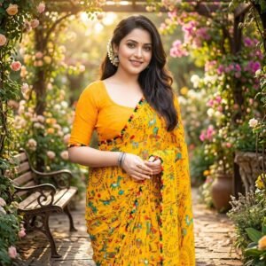 enchanting soft georgette saree for intimate and big fat indian weddings