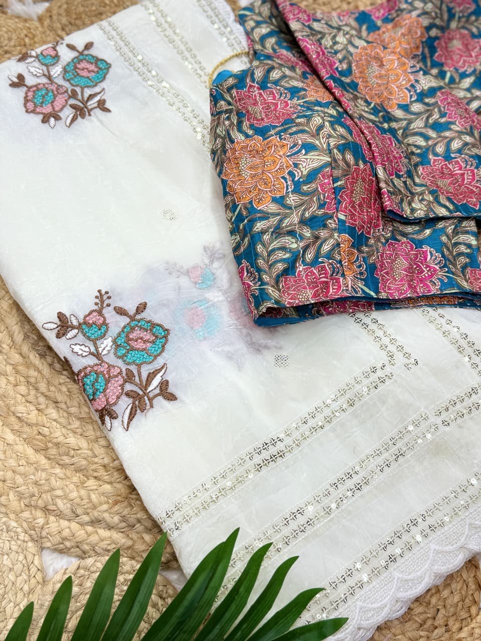 lightweight fendi chiffon saree complemented by a chinnor blouse, beautifully designed with reshma thread and jari embroidery work saree lightweight fendi chiffon saree complemented by a chinnor blouse, beautifully designed with reshma thread and jari embroidery work saree