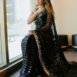 presenting you most beautiful seqwance saree collection saree