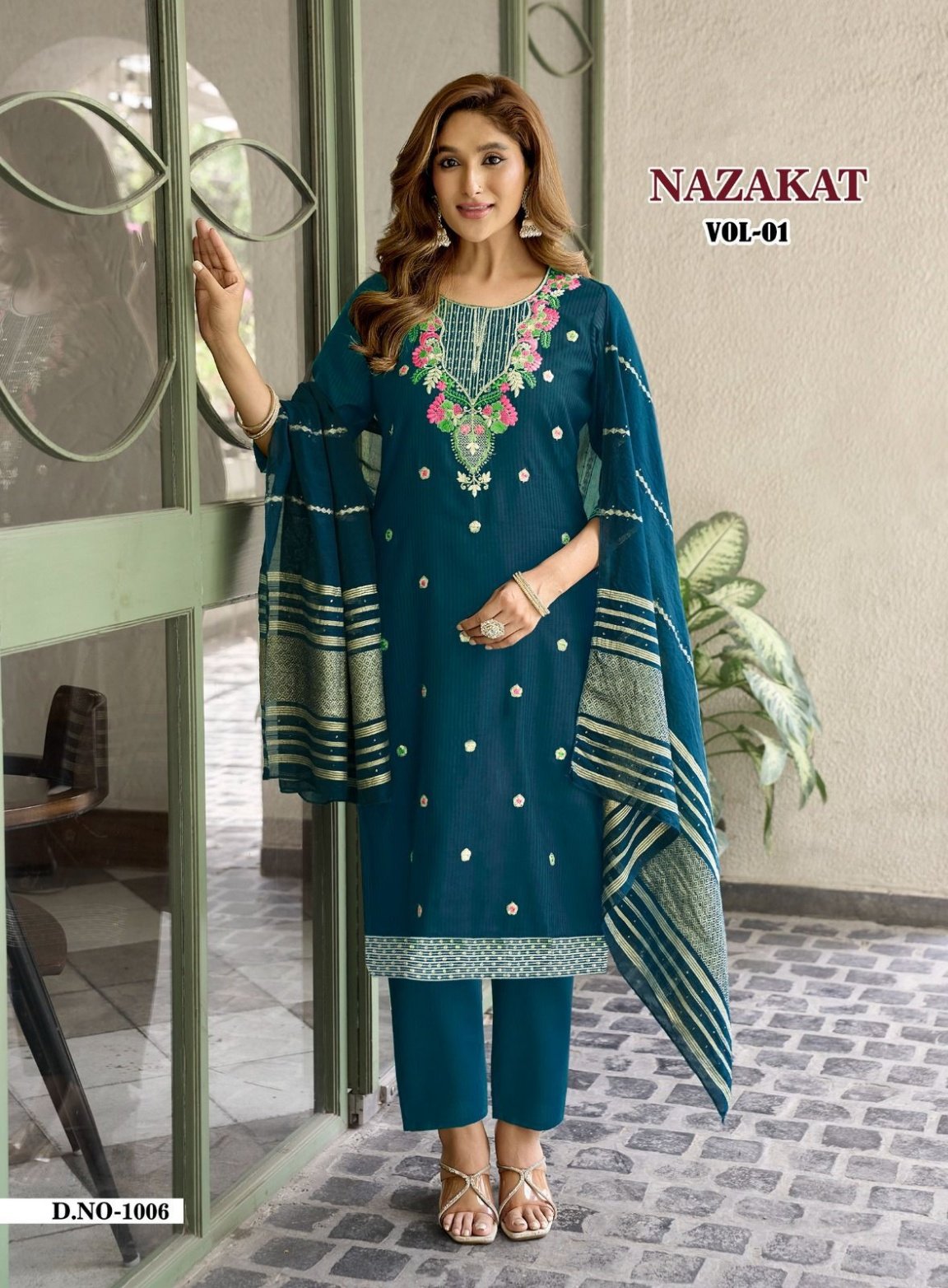 STRAIGHT TOP WITH PANT & DUPATTA - Image 2