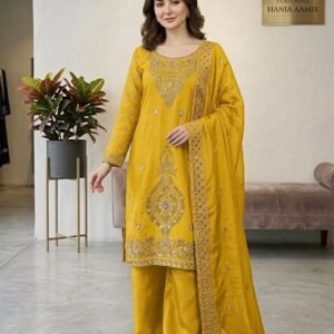 new designer party wear look top plazzo and dupatta with heavy embroidery beads work