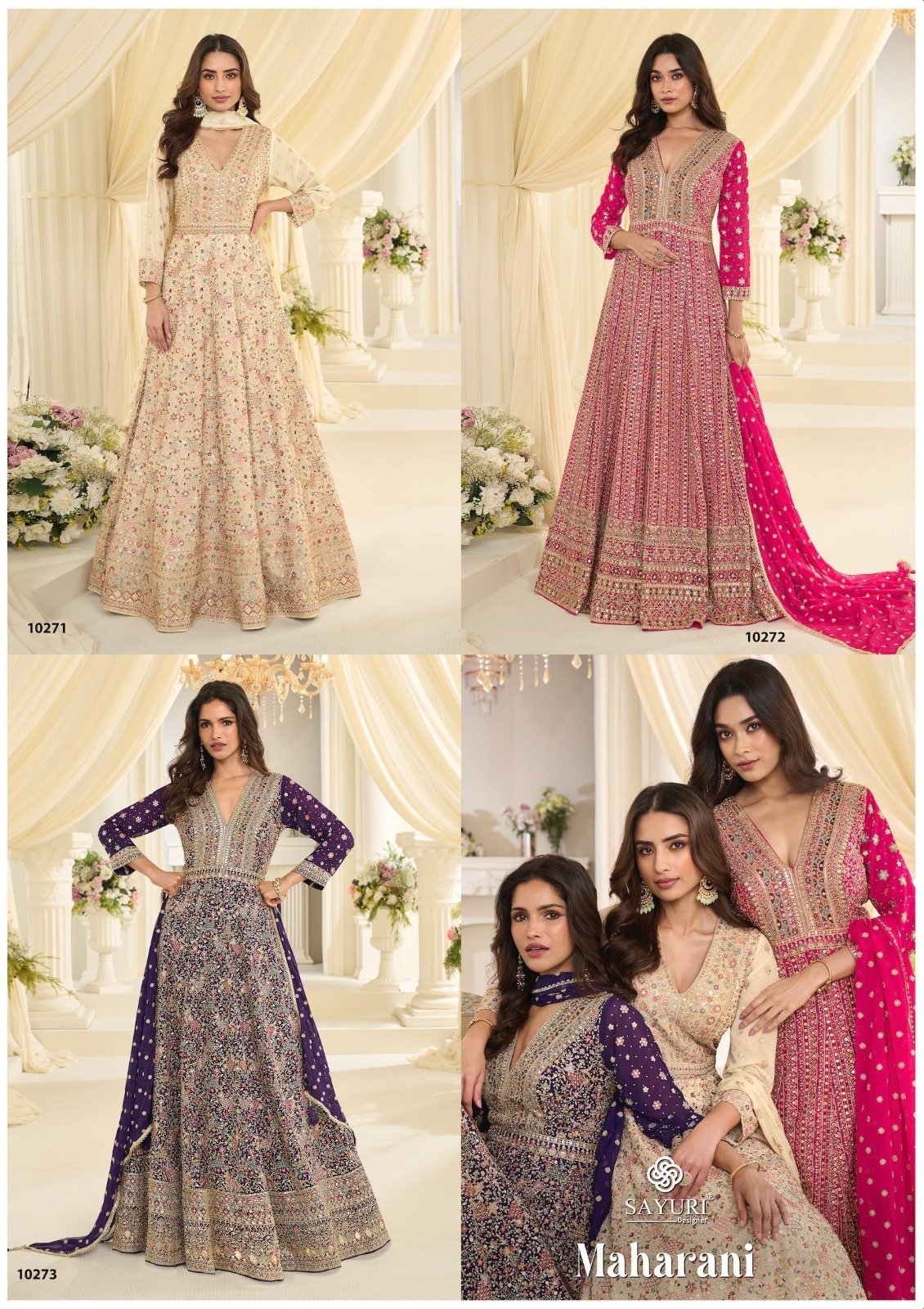 designer maharani anarkali gown heavy real georgette with embroidery sequence work designer maharani anarkali gown heavy real georgette with embroidery sequence work