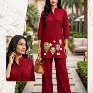 embroidery work kurtis with palazzo