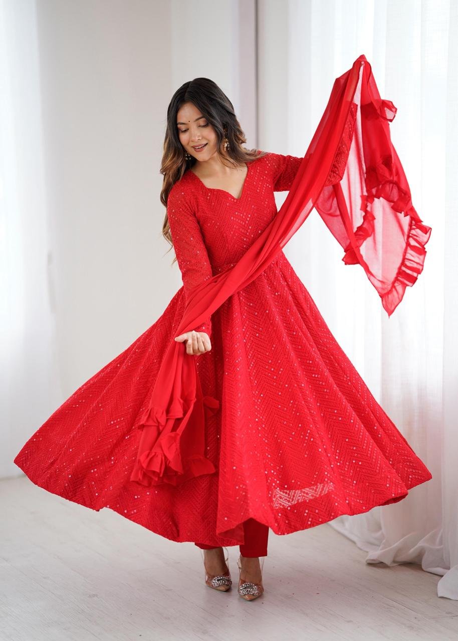 anarkali suit set for the upcoming festivities and wedding season anarkali suit set for the upcoming festivities and wedding season