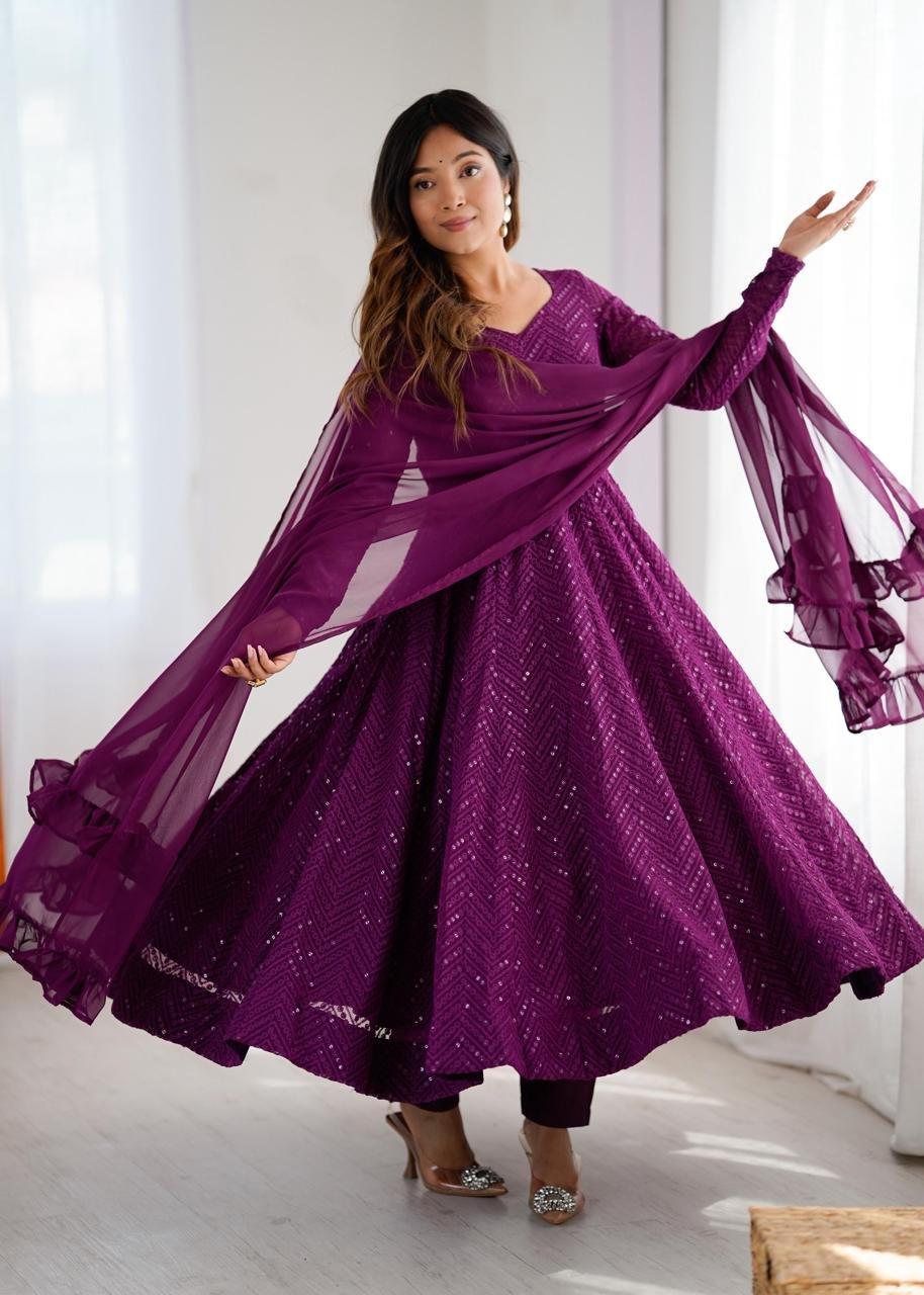 anarkali suit set for the upcoming festivities and wedding season anarkali suit set for the upcoming festivities and wedding season