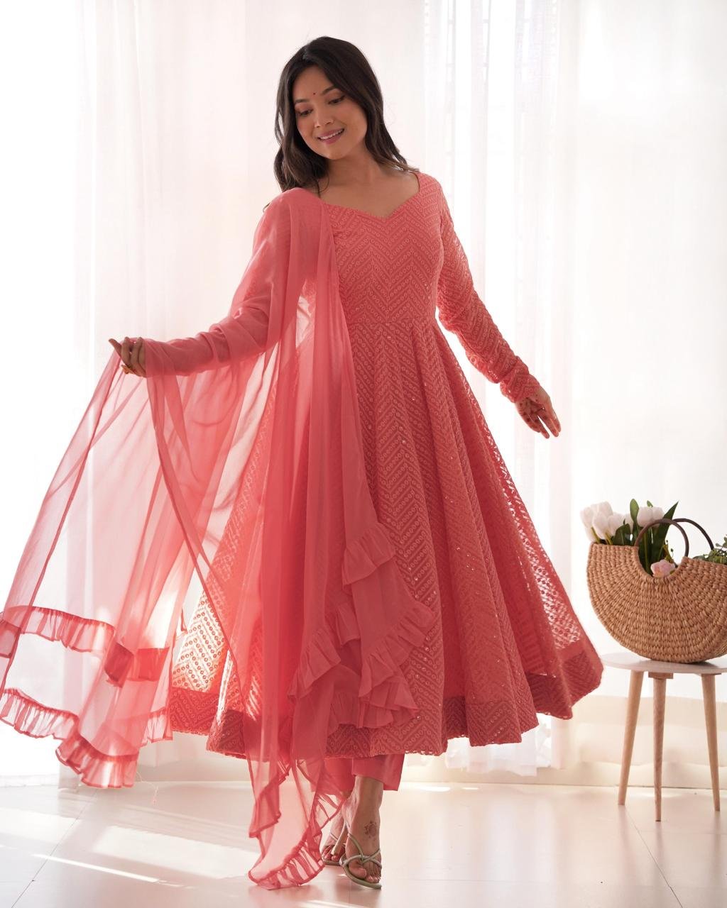 anarkali suit set for the upcoming festivities and wedding season anarkali suit set for the upcoming festivities and wedding season