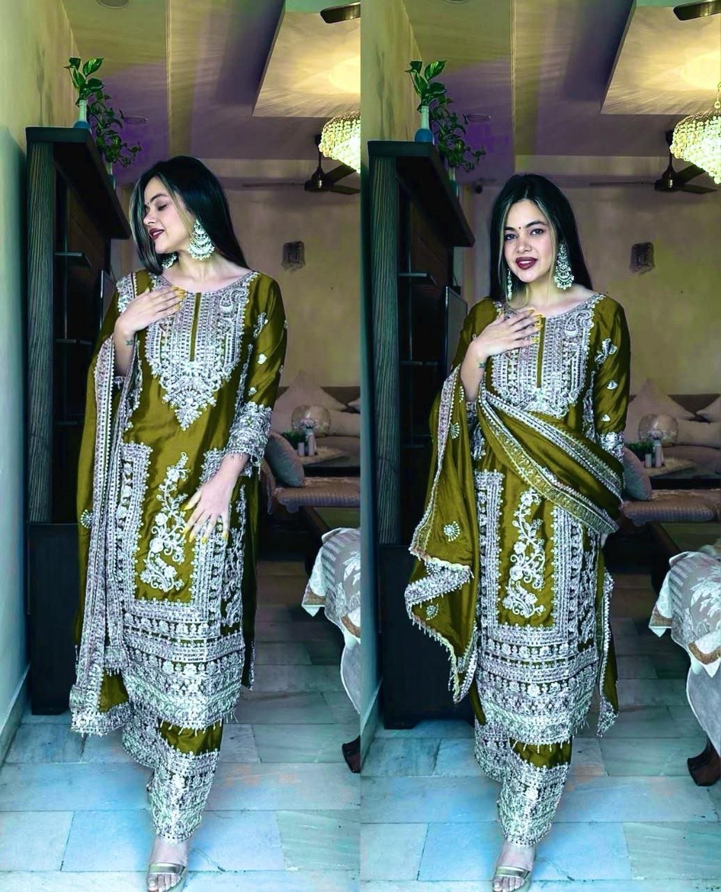 series new designer party top pent & dupatta set series new designer party top pent & dupatta set