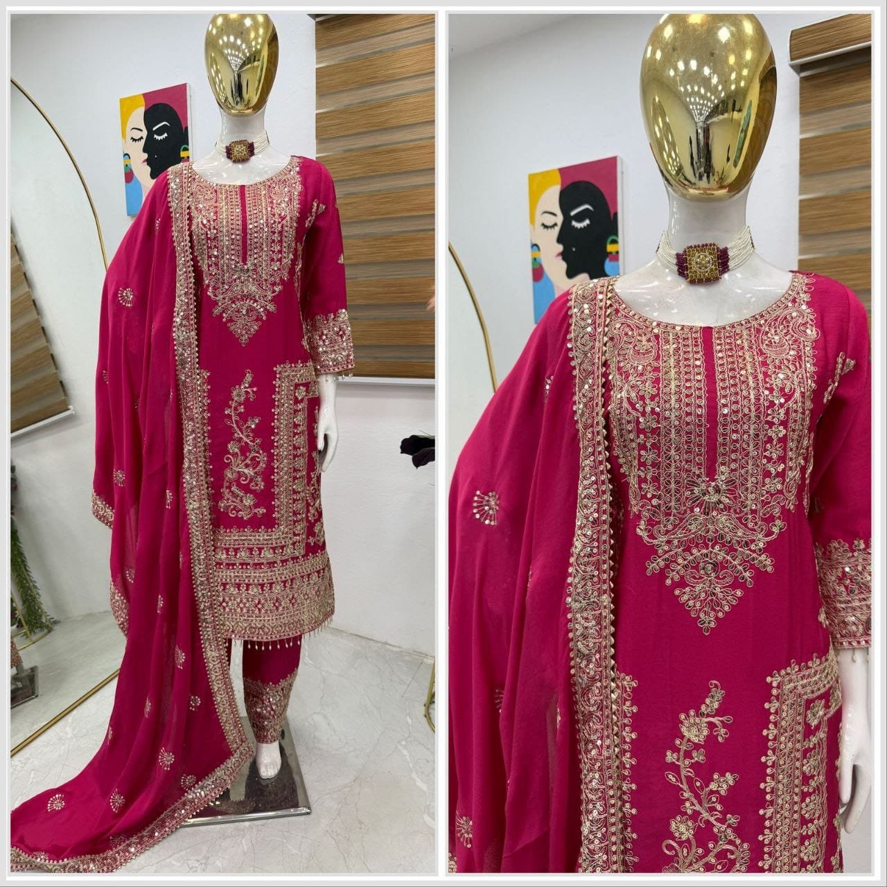 new designer party top pent & dupatta set new designer party top pent & dupatta set