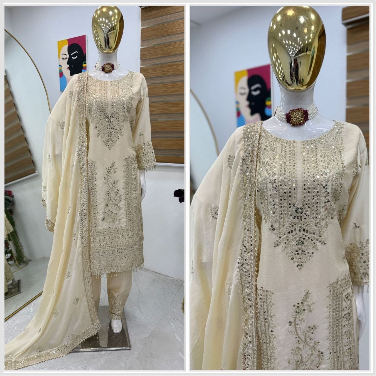 new designer party top pent & dupatta set new designer party top pent & dupatta set
