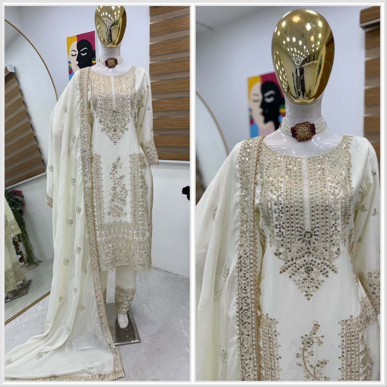 new designer party top pent & dupatta set new designer party top pent & dupatta set