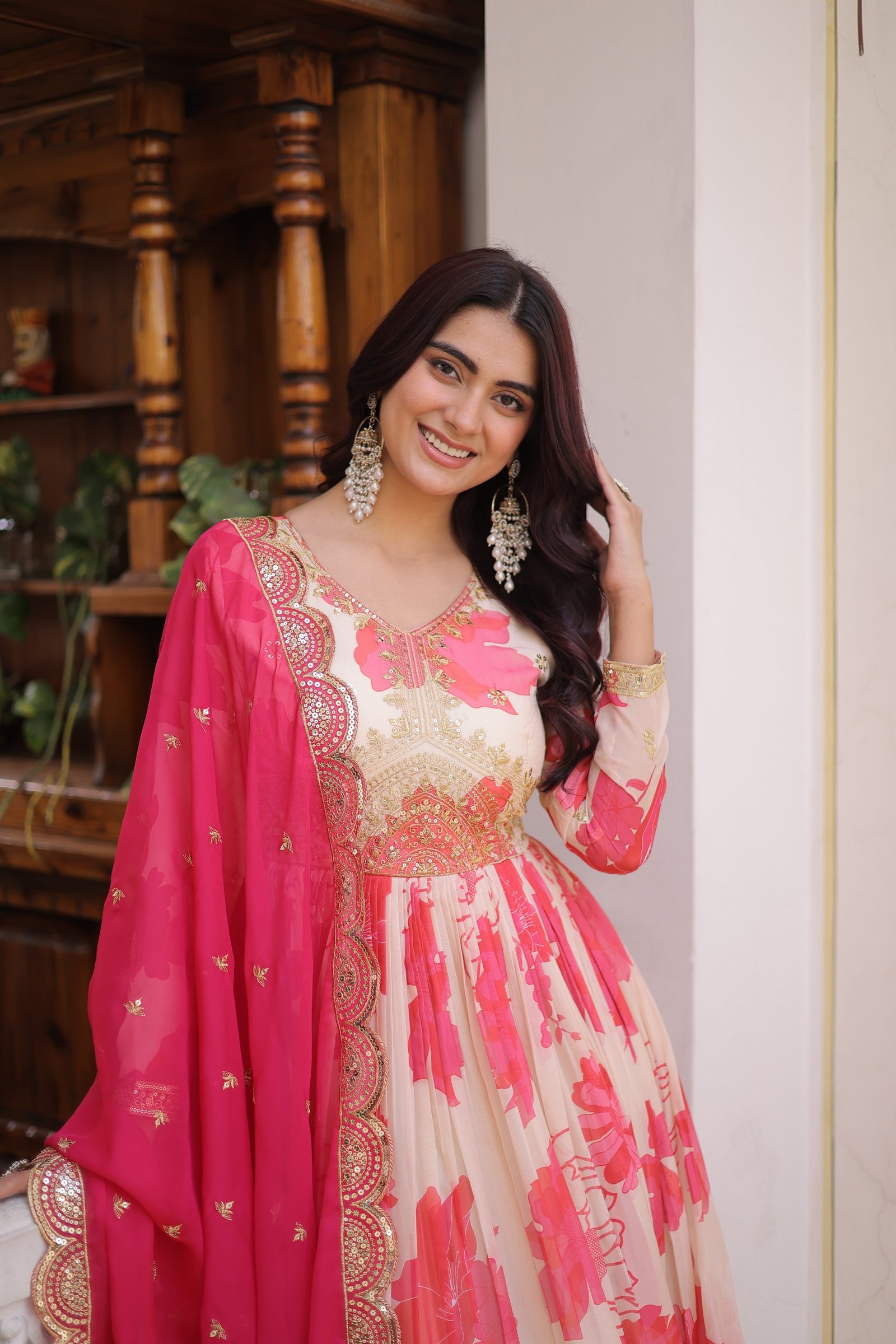 premium readymade gown with dupatta set premium readymade gown with dupatta set