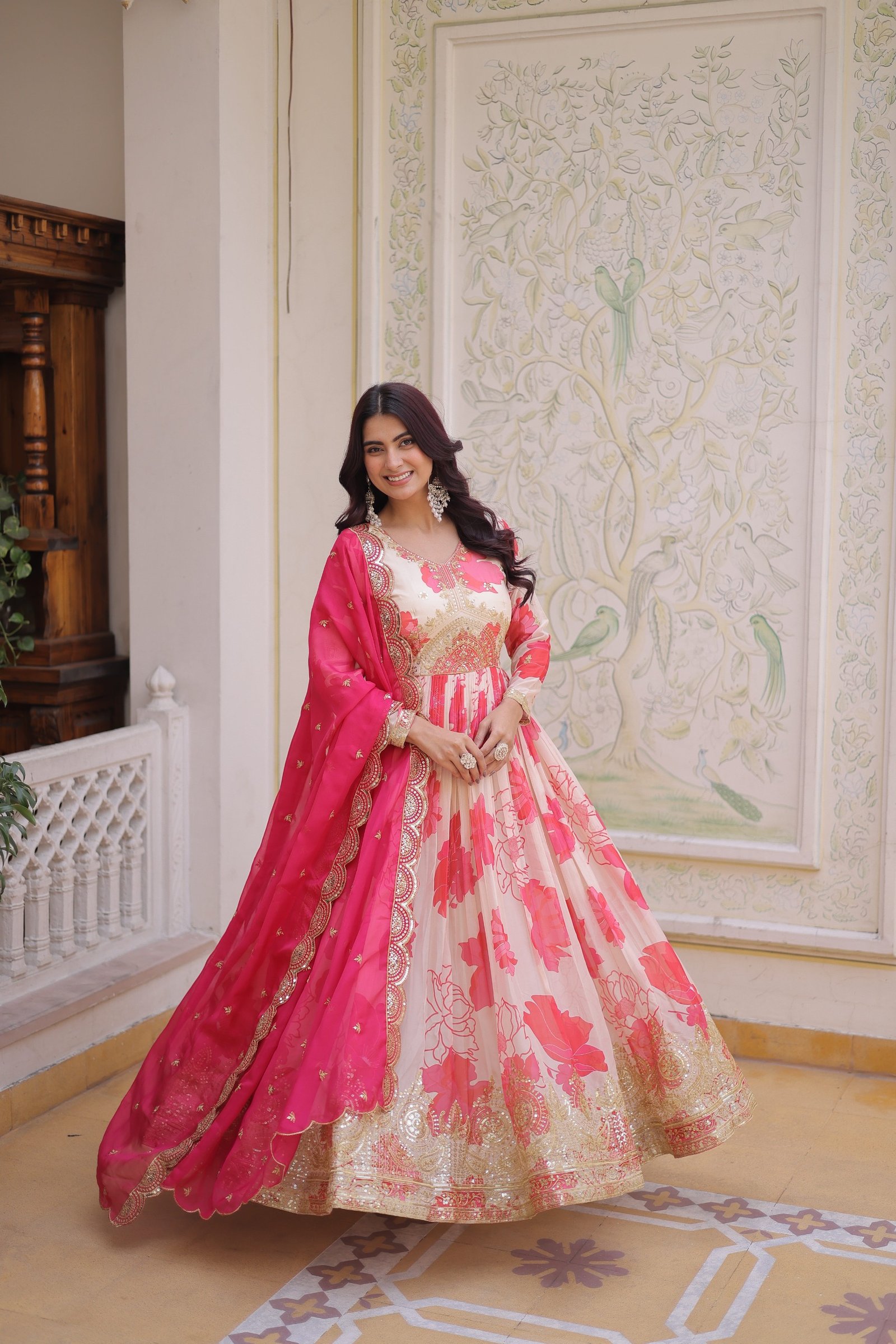 premium readymade gown with dupatta set premium readymade gown with dupatta set