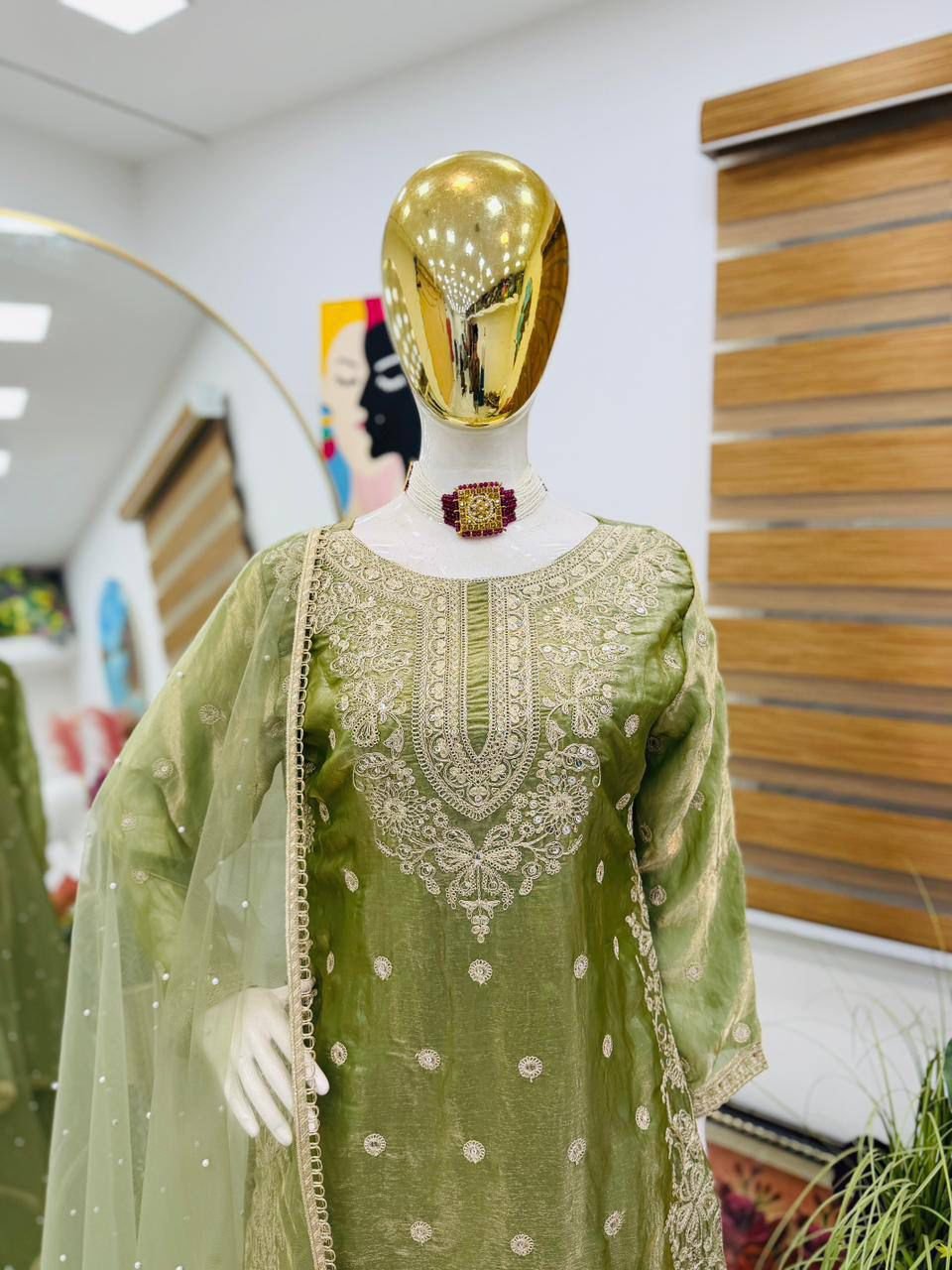 new designer party top palazzo & dupatta set new designer party top palazzo & dupatta set
