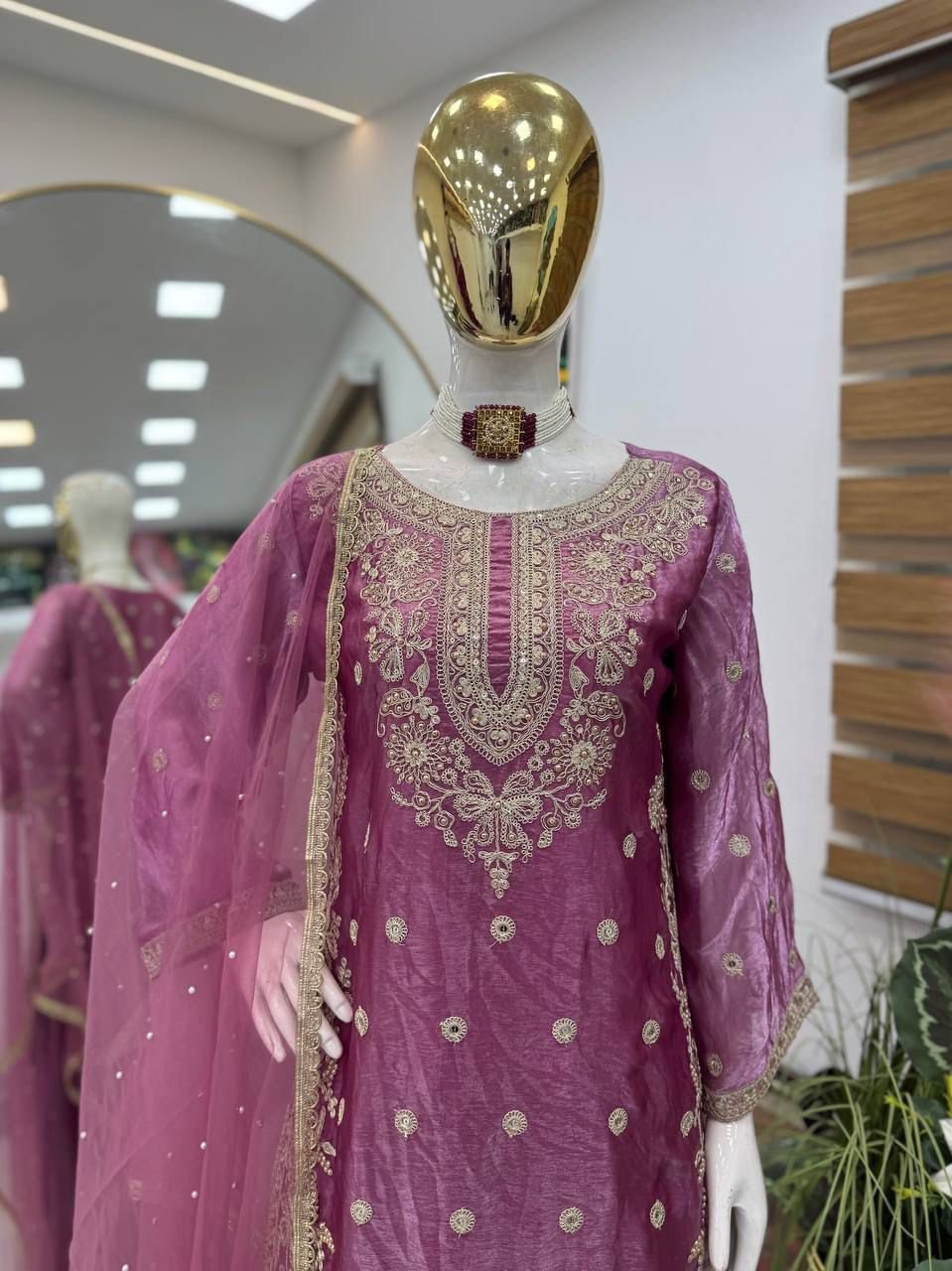 new designer party top palazzo & dupatta set new designer party top palazzo & dupatta set