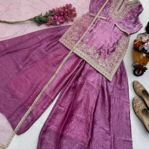 new designer party top palazzo & dupatta set